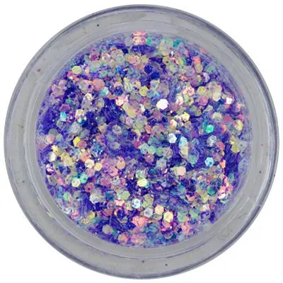 Confetti violet deschis, 1mm - hexagoane în pulbere