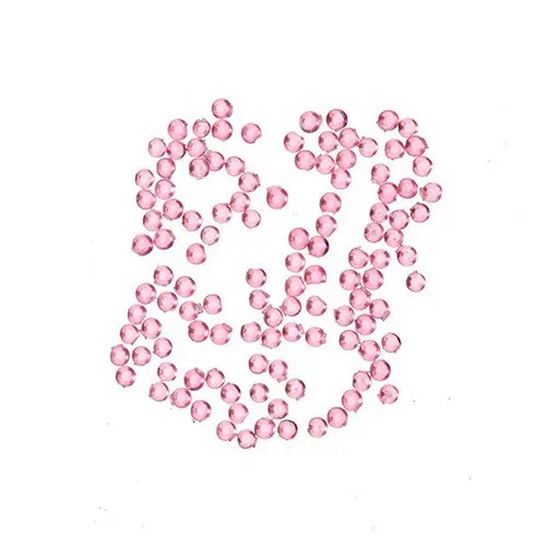 Decorațiuni nail art 1,5mm - strasuri rotunde într-un săculeț, roz deschis, 20buc 