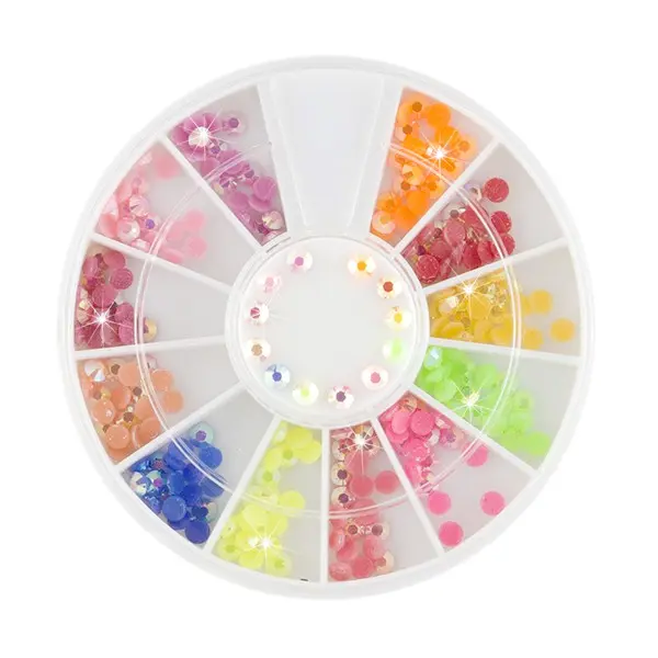 Decorațiuni nail art – strasuri 3mm – diverse culori cu efect AB