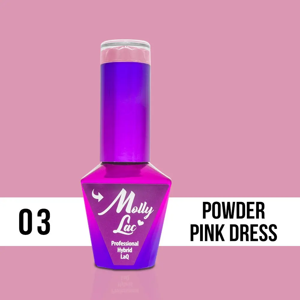MOLLY LAC UV/LED Glamour Woman - Powder Pink Dress 03, 10ml