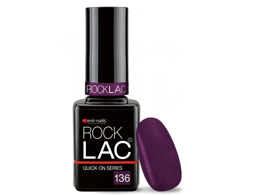 RockLac 136 - violet cu sclipici, 11ml