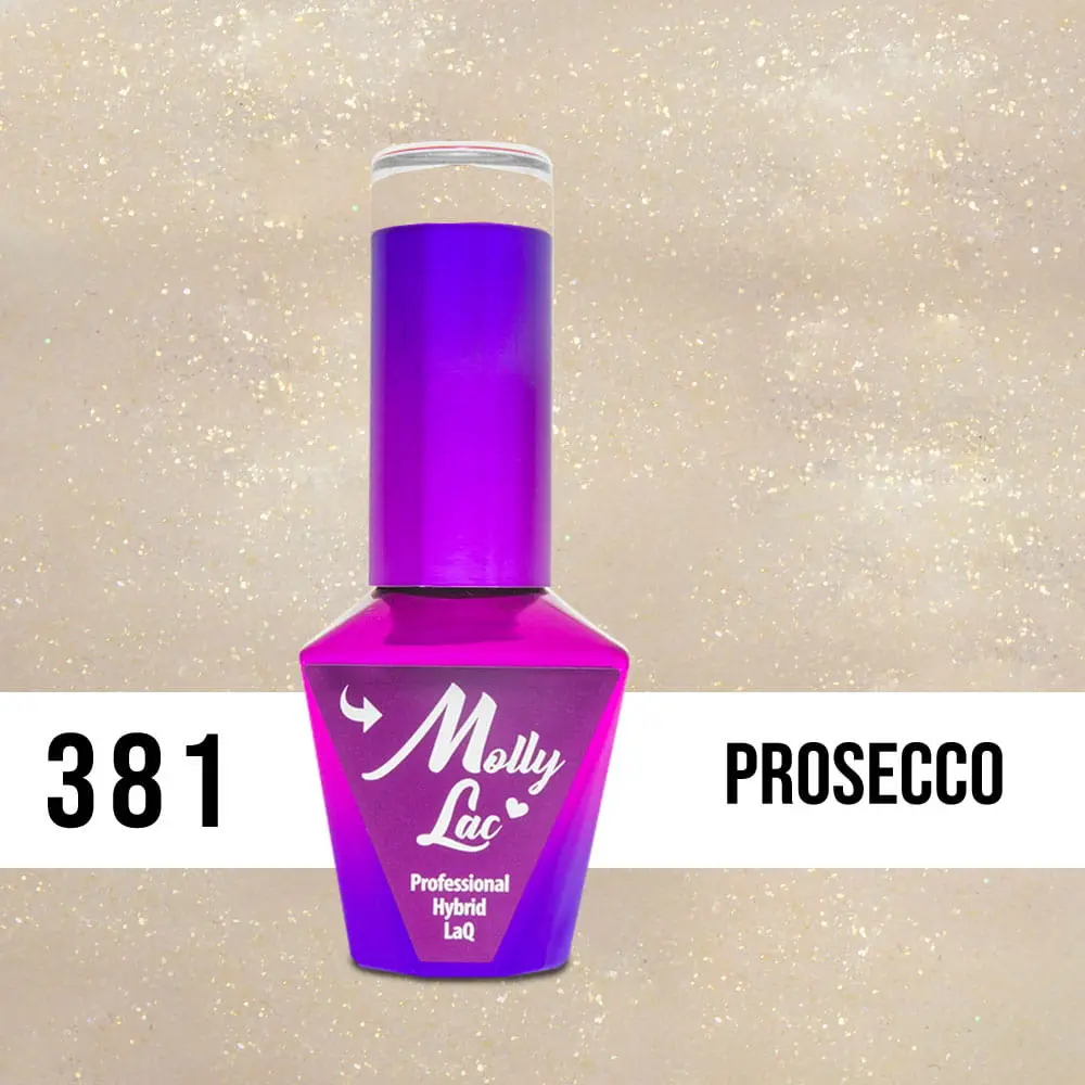 MOLLY LAC UV/LED gel nail polish Wedding Dream and Champagne  - Prosecco 381, 10ml