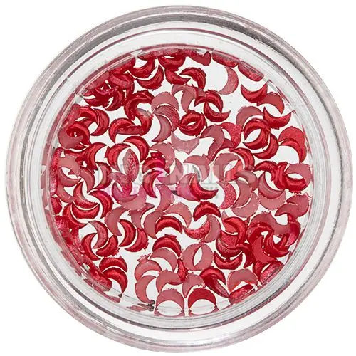 Decorațiuni perlate în formă de semilună - roșii