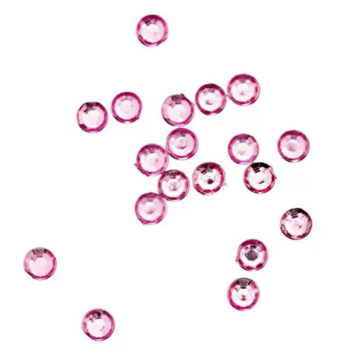 Strasuri rotunde în săculeț 20 buc - roz deschis, 1 mm