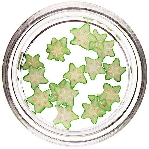 Decorațiuni unghii fimo - stele pre-tăiate, verzi